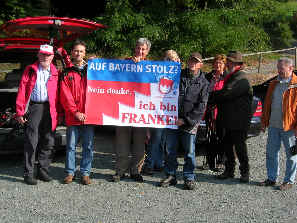 2008 9 Plakataktion anlässlich einer F.B. Wanderung im Frankenwald